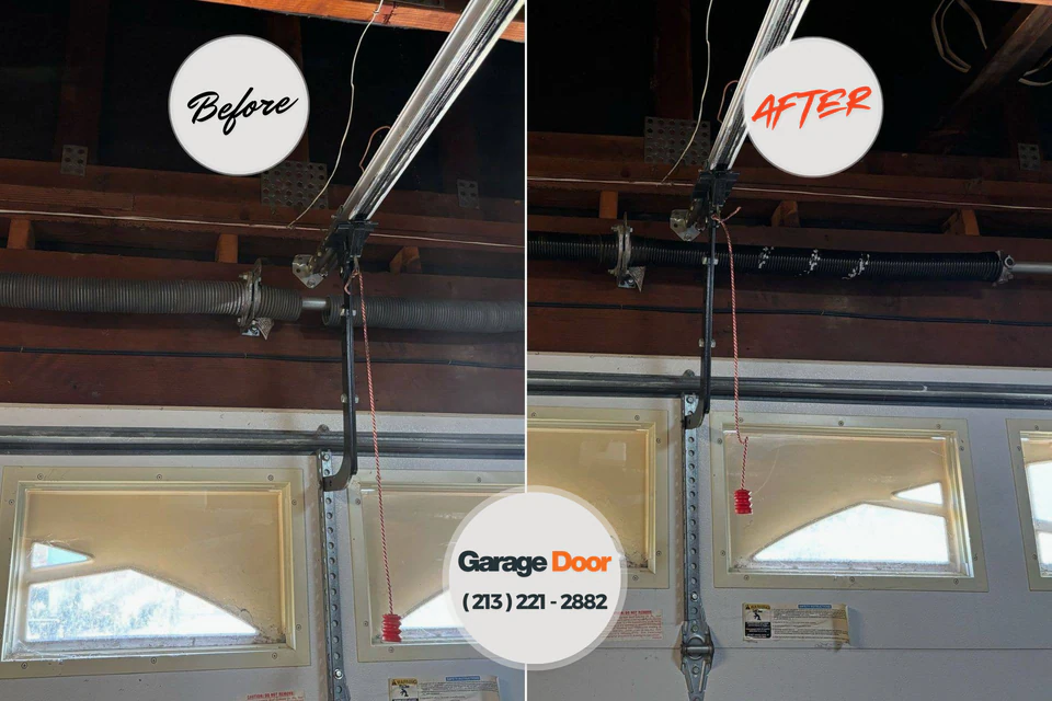 Before and after: garage door opener repair Pheasant Run, OH